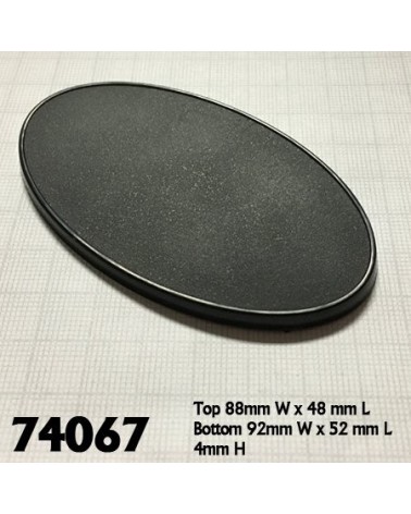 90mm x 52mm Oval Gaming Base (10)