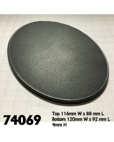 120mm x 92mm Oval Gaming Base (4)