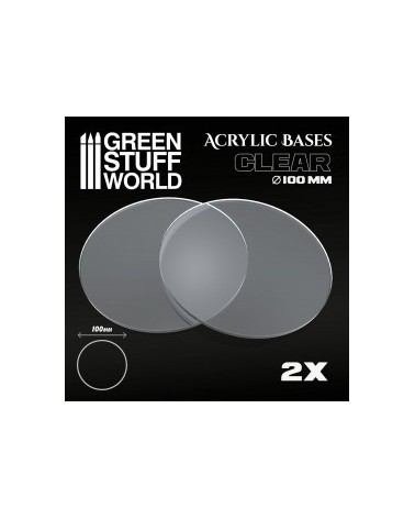 Acrylic Bases - Round 100 mm CLEAR