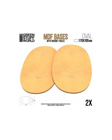 MDF Bases - Oval 170x105mm