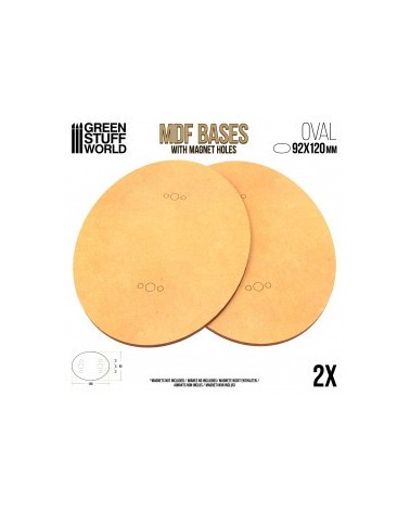 MDF Bases - Oval 92x120mm