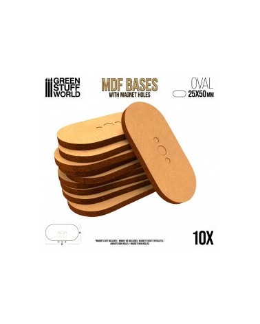 MDF Bases - Oval Pill 25x50mm