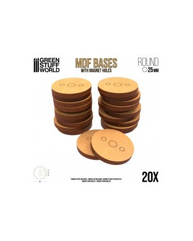 MDF Bases - Round 25 mm