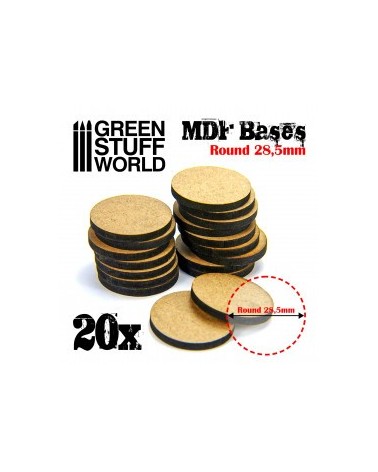 MDF Bases - Round 28,5 mm