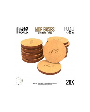 MDF Bases - Round 32 mm