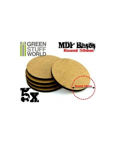 MDF Bases - Round 50 mm