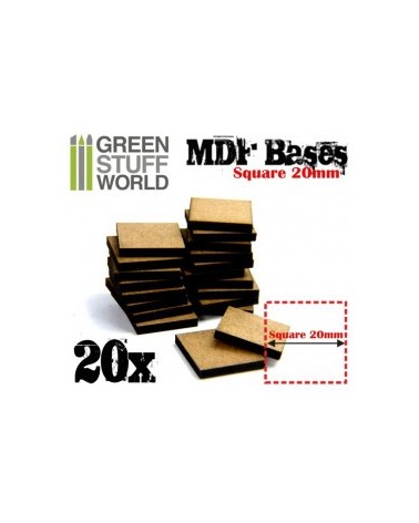 MDF Bases - Square 20 mm