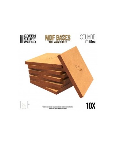 MDF Bases - Square 40 mm