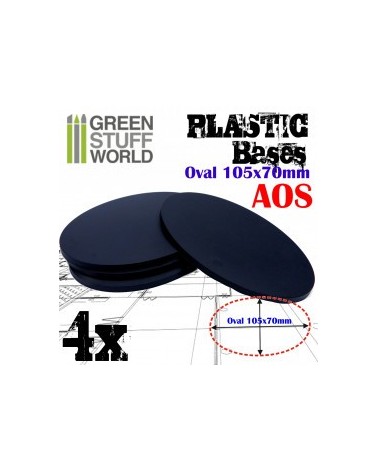 Plastic Bases - Oval Pill 105x70mm AOS