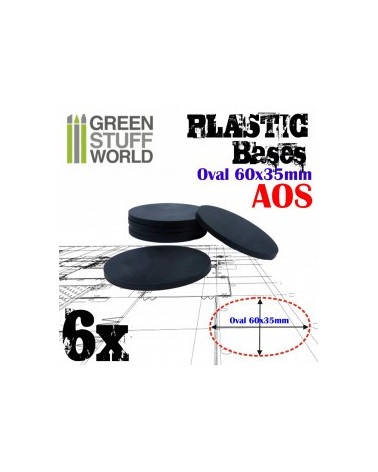 Plastic Bases - Oval Pill 60x35mm AOS