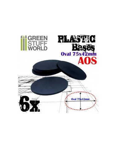 Plastic Bases - Oval Pill 75x42mm AOS