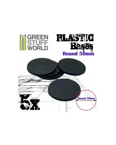 Plastic Bases - Round 50 mm BLACK