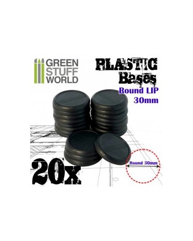 Plastic Bases - Round Lip 30mm