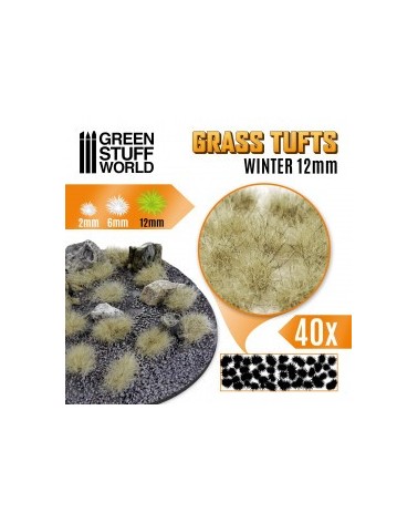 Grass TUFTS - 12mm self-adhesive - WINTER