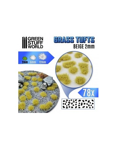 Grass TUFTS - 2mm self-adhesive - BEIGE