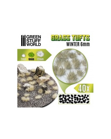 Grass TUFTS - 6mm self-adhesive - WINTER