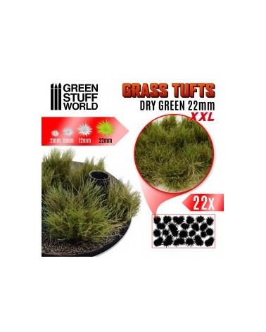 Grass TUFTS XXL - 22mm self-adhesive - DRY GREEN