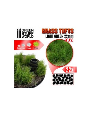 Grass TUFTS XXL - 22mm self-adhesive - LIGHT GREEN