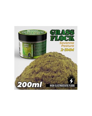 Static Grass Flock 2-3mm - SAVANNA PASTURE - 200 ml