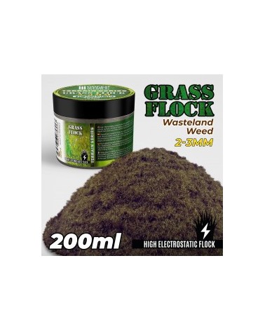 Static Grass Flock 2-3mm - WASTELAND WEED - 200 ml