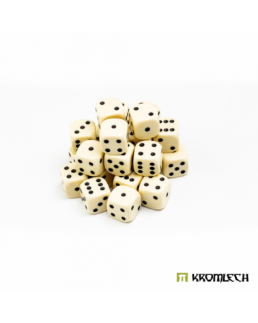 Battle Dice 25 Ivory 12mm