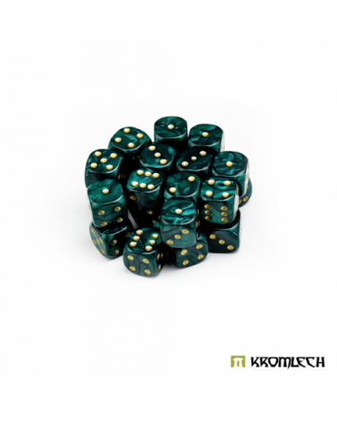 Pearl Battle Dice 25 Greenskins 12mm