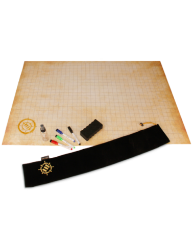 Tapis en grille effaçable pour JDR - Enhance RPG Grid Mat Campaign Kit