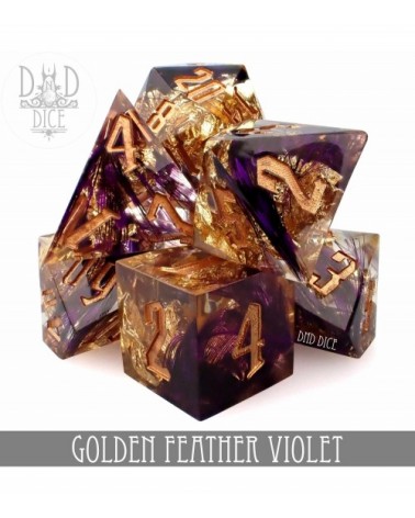 Golden Feather Violet Handmade