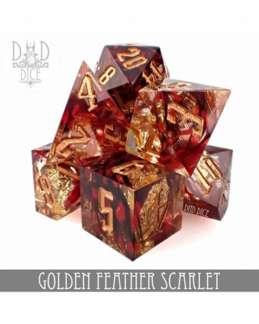 Golden Feather Scarlet Handmade