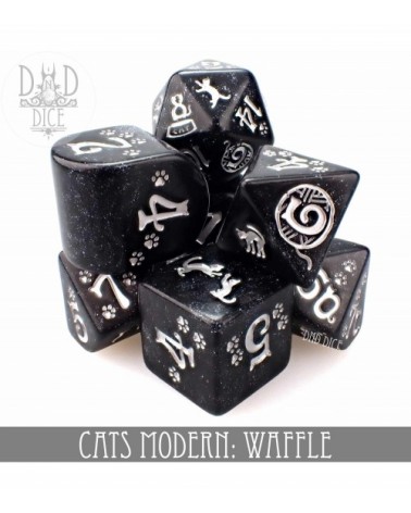 Cats Modern: Waffle Dice Set