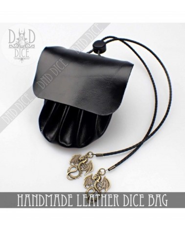 Italian Leather Dice Bag & Dice Tray -Handmade