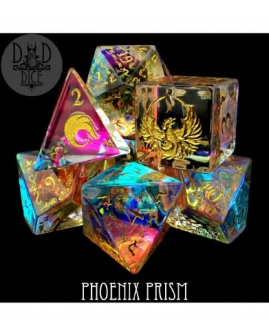 Phoenix Prism Glass Dice Set (Gift Box)