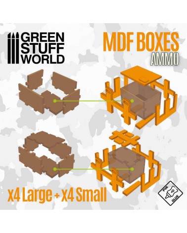 Décor Rectangular wooden MDF boxes