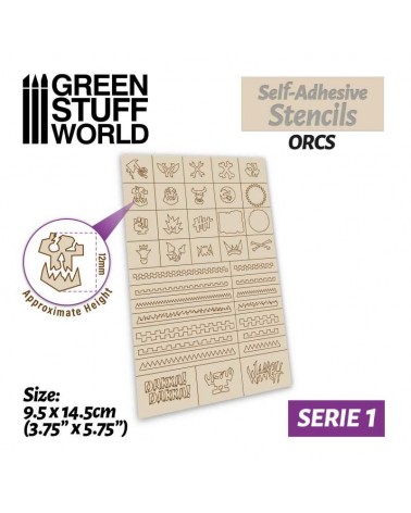 Self-adhesive stencils Orcs