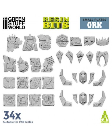 3D printed set - Small Ork plates