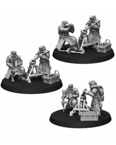 Ice Warriors Heavy Support Squad With Mortar (3U)