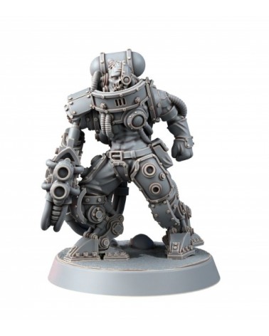 Mechanic Adept Battle Servitor With Heavy Melting Gun (Lm)