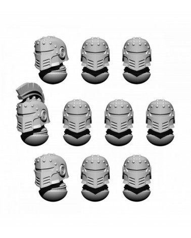 Space Knights Helmet Heads Set Ferox (10U)