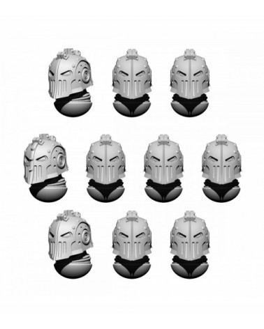 Space Knights Helmet Heads Set Strenus (10U)