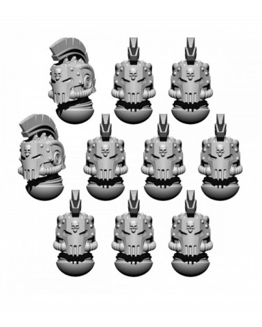 Space Knights Helmet Heads Set Asper (10U)