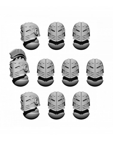 Space Knights Helmet Heads Set Priscus (10U)