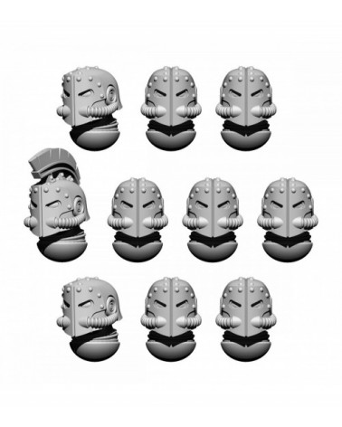 Space Knights Helmet Heads Set Bellicus (10U)