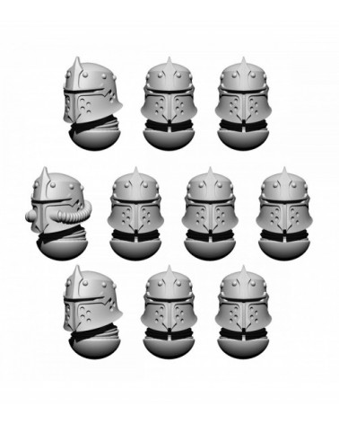 Space Knights Helmet Heads Set Tetricus (10U)