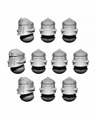 Space Knights Helmet Heads Set Tontius (10U)