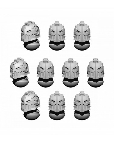 Space Knights Helmet Heads Set Velox (10U)