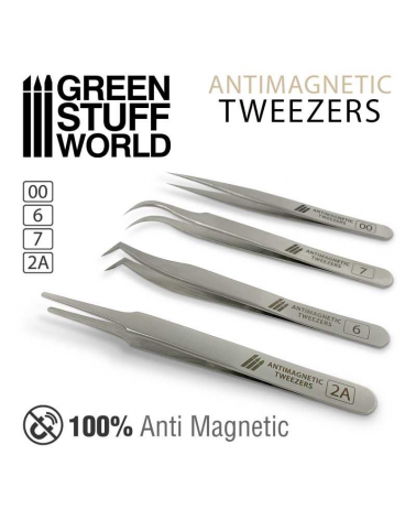 100% Anti-magnetic QUARTZ Tweezers SET