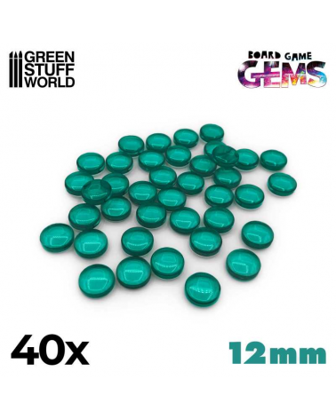 Plastic Gems 12mm - Turquoise