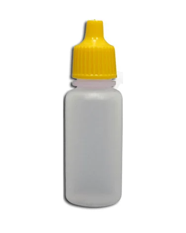 Dropper bottle with yellow cap / bouteille pipette goutte à goutte avec bouchon jaune (18ml)