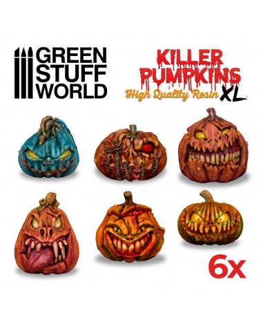 Large Killer Pumpkins Resin Set