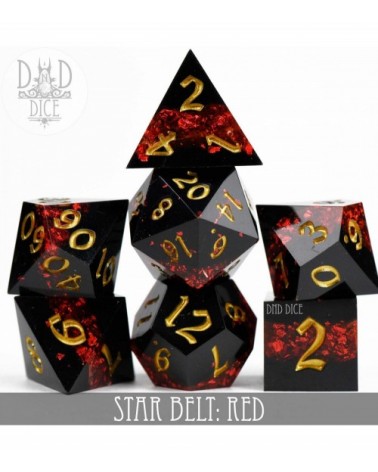 Set de dés Star Belt: Red Handmade